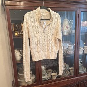 Cream Cable Knit Sweater